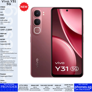 Vivo Y31 5G (8GB +8GB Extended RAM / 256GB Storage/ 50MP